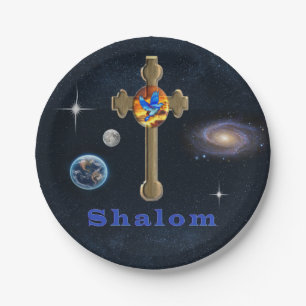 Shalom Paper Plate