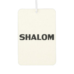 Shalom, Peace black white minimalist simple car Air Freshener