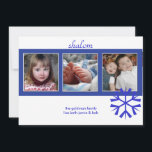 Shalom, photos greeting cards (invitations)<br><div class="desc">You can choose from menorah,  or star of .  Add your photos,  text and you are done.  Minimalist here.  We love white space...  Less is sometimes more.  Copyright © 2009,  PixDezines.com and PixDezines on Zazzle.com.</div>