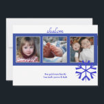 Shalom, photos greeting cards (invitations)<br><div class="desc">You can choose from menorah,  or star of .  Add your photos,  text and you are done.  Minimalist here.  We love white space...  Less is sometimes more.  Copyright © 2009,  PixDezines.com and PixDezines on Zazzle.com.</div>
