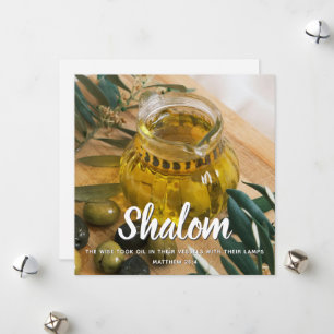 Shalom Religious Greeting  Holiday Card