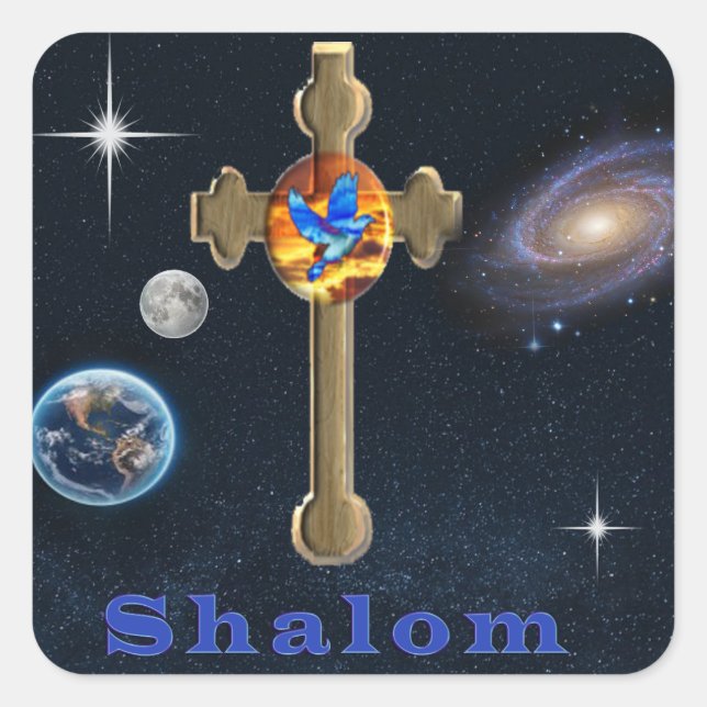 Shalom Square Sticker (Front)