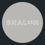 Shalom Star Stickers - Grey<br><div class="desc">These Shalom Star stickers are a gorgeous way to seal your Hanukkah cards this holiday season. These coordinate beautifully with Parcel Studio's Shalom Star holiday collection.</div>