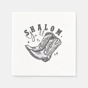 Shalom Y'all Cowboy Jewish Hanukkah West  Napkin