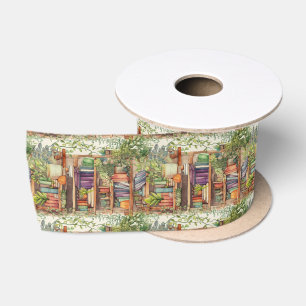 Shalvah - Porträt eines Bücherregals Satinband Satin Ribbon