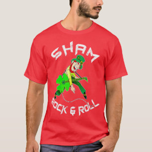 Sham Rock And Roll Shamrock Guitar Lover St Patric T-Shirt
