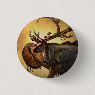 shaman 3 cm round badge