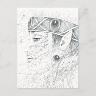Shaman angel guide postcard