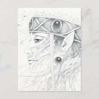 Shaman angel guide postcard