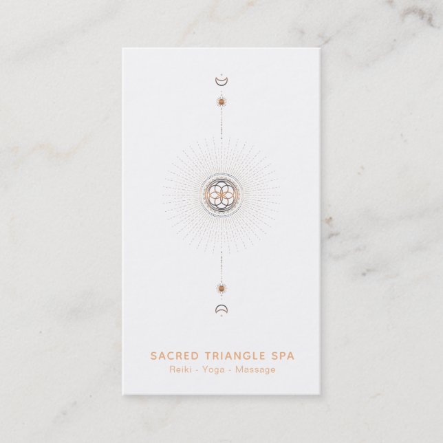 *~* Shaman Mandala Moon Alchemy Sacred Geometry Business Card (Front)