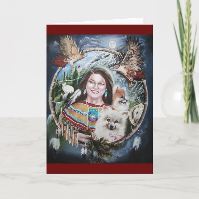 Shaman , medicine woman greeting card (Front)