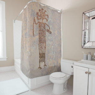 Shaman Petroglyph Shower Curtain