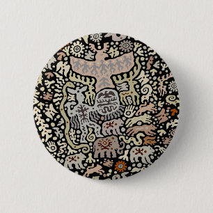Shaman Peyote Ritual 6 Cm Round Badge