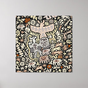 Shaman Peyote Ritual Canvas Print