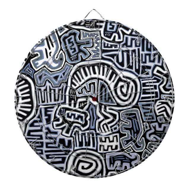 Shaman Peyote Ritual Mola Dartboard (Front)