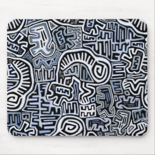 Shaman Peyote Ritual Mola Mouse Mat