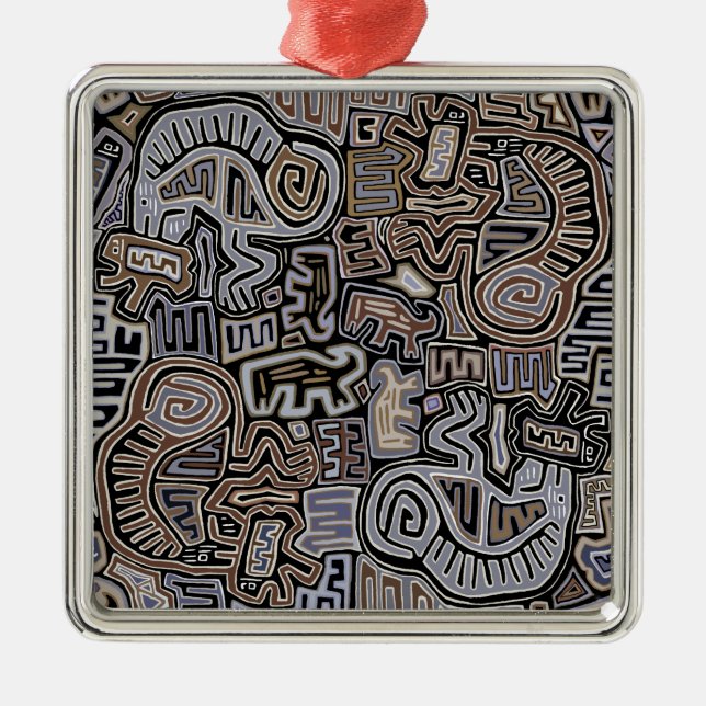 Shaman Peyote Serpent Ritual Spirits Metal Tree Decoration (Front)