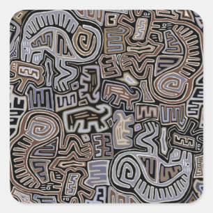 Shaman Peyote Serpent Ritual Spirits Square Sticker