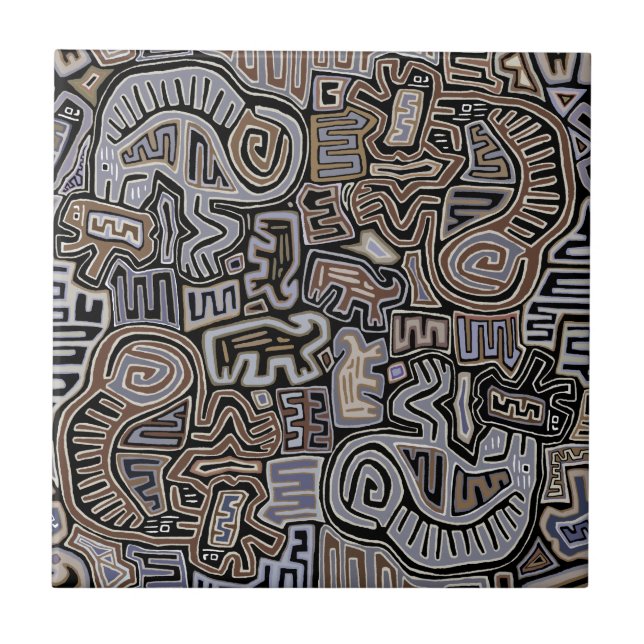 Shaman Peyote Serpent Ritual Spirits Tile (Front)