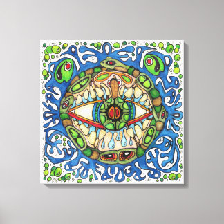 Shaman Spirit: Blue Frog-Eye Shaman Medicine Canvas Print