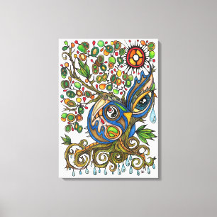 Shaman Spirit:  The Weeping Tree Spirit (SOUTH) Canvas Print