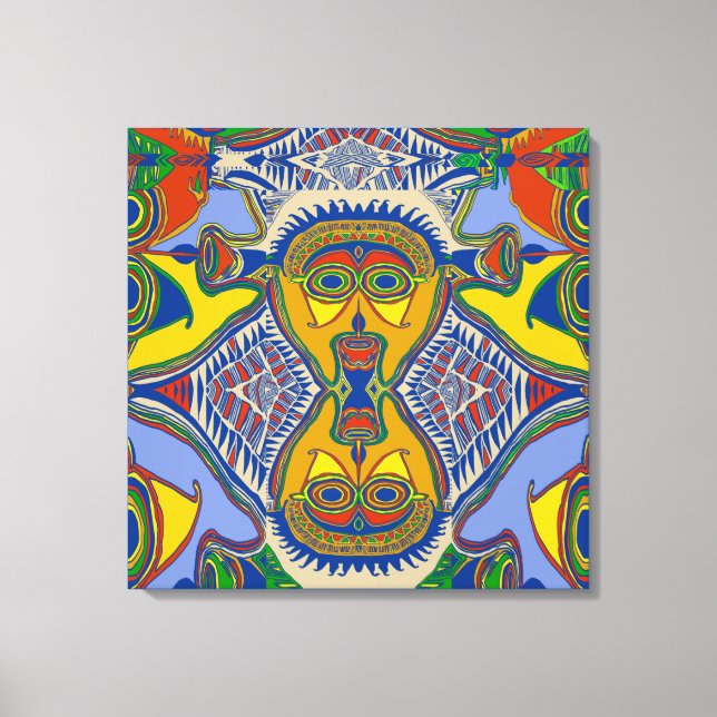 Shaman Tribal Mask Canvas Print (Front)