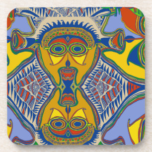 Shaman Tribal Mask Coaster