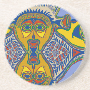 Shaman Tribal Mask Coaster