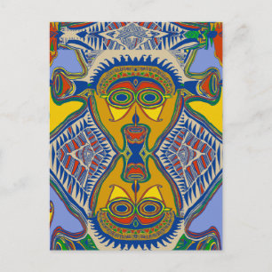 Shaman Tribal Mask Postcard