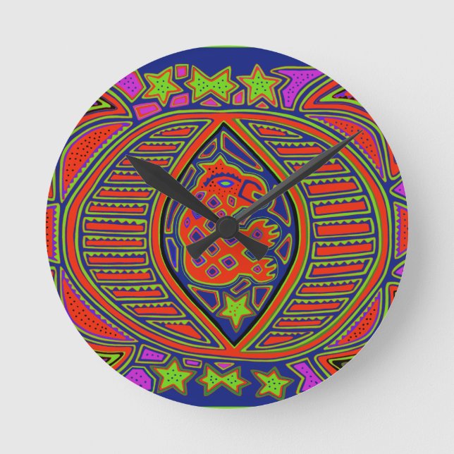 Shaman Turtle Spirit Round Clock (Front)