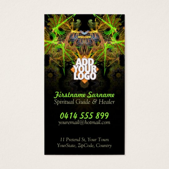 Shaman Warrior Fractal Artistry Business Cards