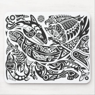 Shaman, Whale & Thunderbird Haida art Mouse Mat