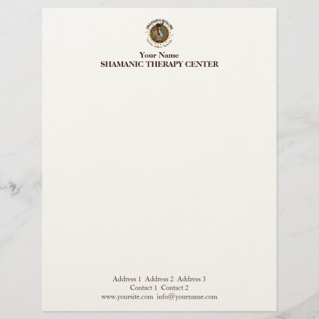 SHAMANIC HEALING - Letterhead Design (Front)