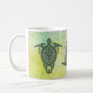 Shamanic Sea Turtle Symbol + your ideas Coffee Mug