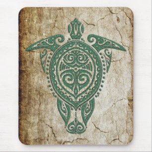 Shamanic Sea Turtle Symbol + your ideas Mouse Mat