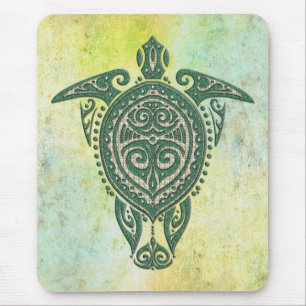 Shamanic Sea Turtle Symbol + your ideas Mouse Mat