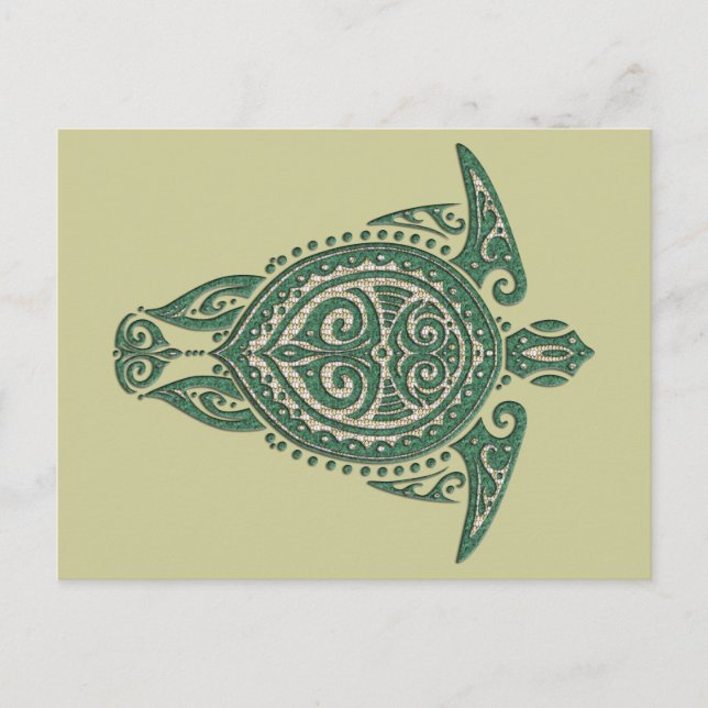 Shamanic Sea Turtle Symbol + your ideas Postcard (Front)