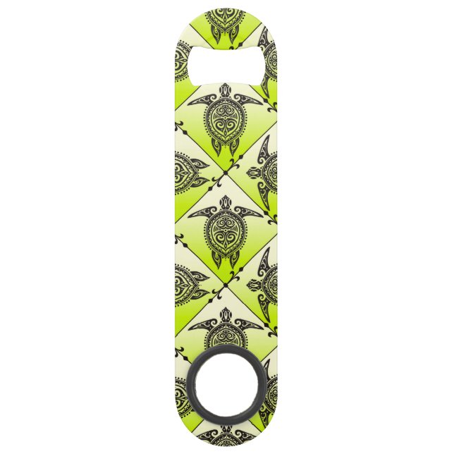 Shamanic Sea Turtles Pattern - green (Front)