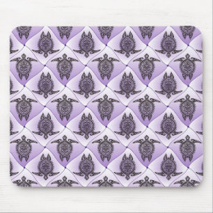 Shamanic Sea Turtles Pattern - violet Mouse Mat