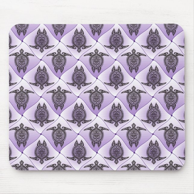 Shamanic Sea Turtles Pattern - violet Mouse Mat (Front)