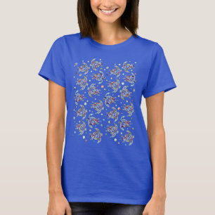 Shamanic Sea Turtles Pattern + your backgr. colour T-Shirt