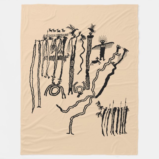 Shamans Panel Fleece Blanket (Front)