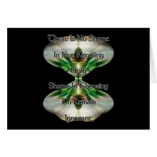 Shame and Ignorance (Front Horizontal)