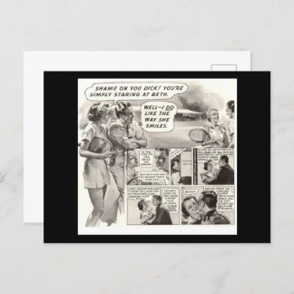 Shame On You Dick! Retro Ad Postcard