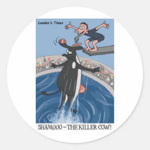 Shamooo Funny Cow Gifts & Collectibles Classic Round Sticker