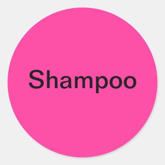 Shampoo Labels/ Classic Round Sticker (Front)