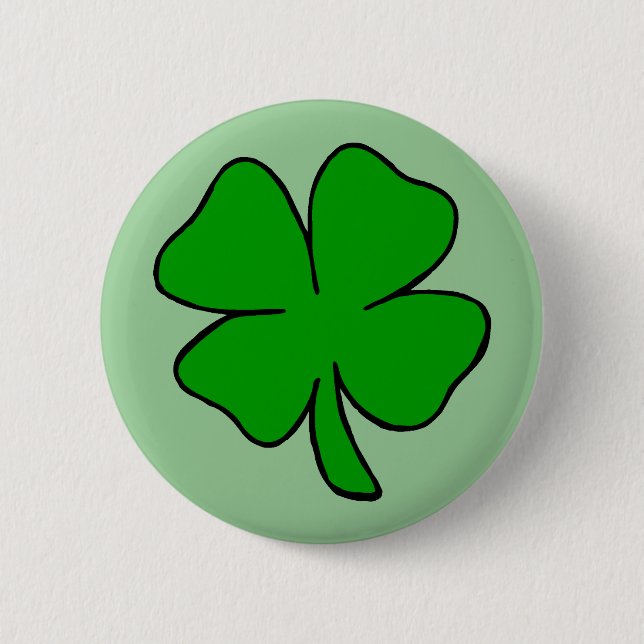 Shamrock 6 Cm Round Badge (Front)