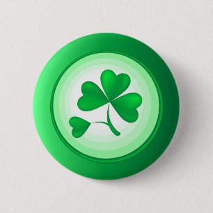 Shamrock 6 Cm Round Badge