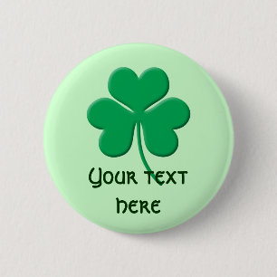 Shamrock 6 Cm Round Badge