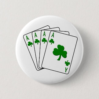 Shamrock Aces 6 Cm Round Badge